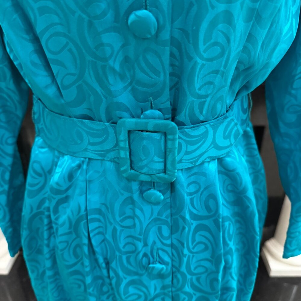 Vintage Papell Petites 100% Silk Dress β Size 6P - Picture 4 of 9